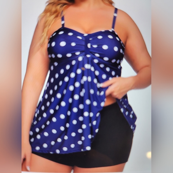 - NwT swim tankini swim dress xxl boy short swim plus size - Picture 4 of 12